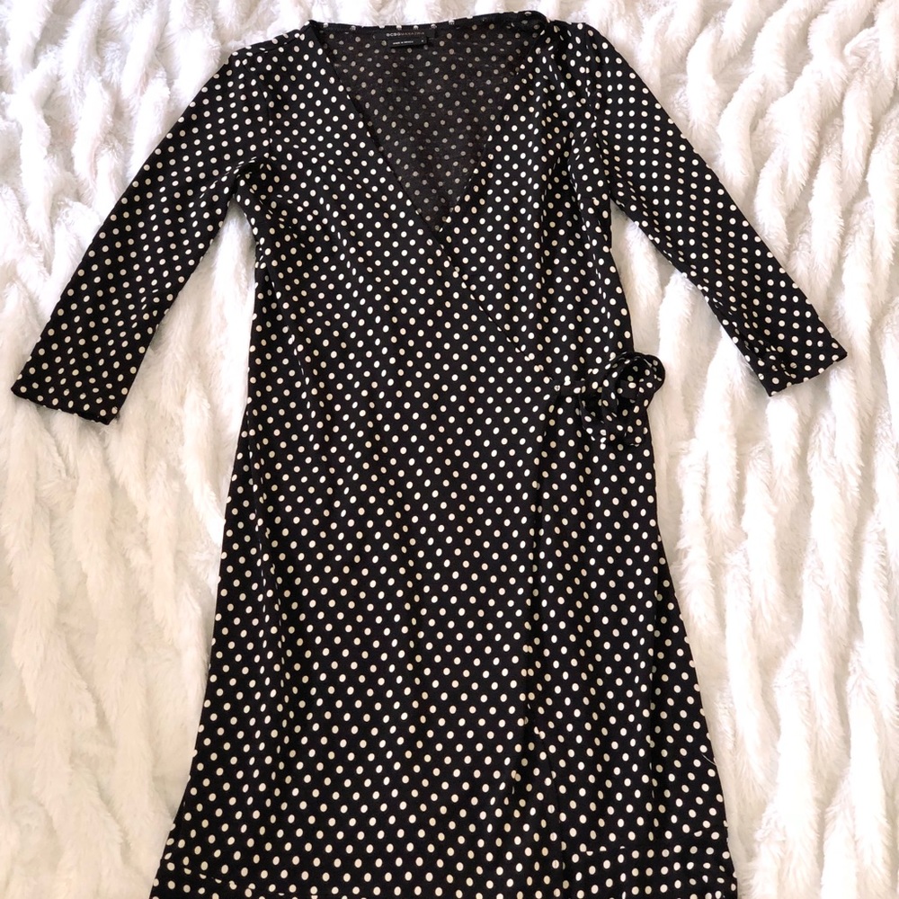 BCBG Polka dot Wrap Dress ⚪️⚫️